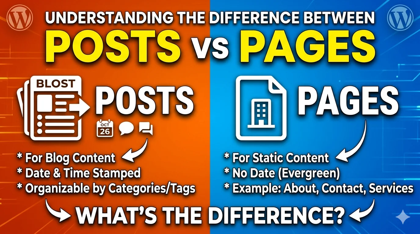 Read more about the article WordPress Posts vs. Pages: The Simple Guide to Getting It Right